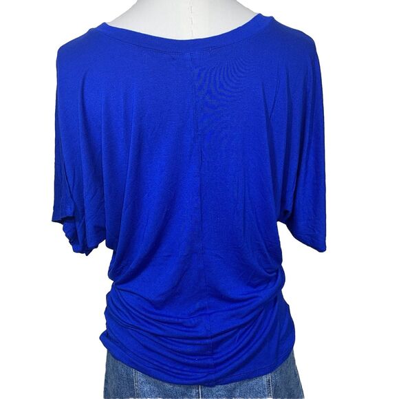 Free To Live Women’s Blue Short Sleeve Relaxed Fit Tee Shirt Size S Soft Stretch - Picture 3 of 6